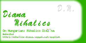 diana mihalics business card